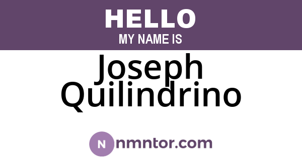 Joseph Quilindrino