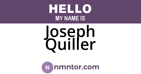 Joseph Quiller
