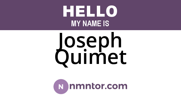 Joseph Quimet