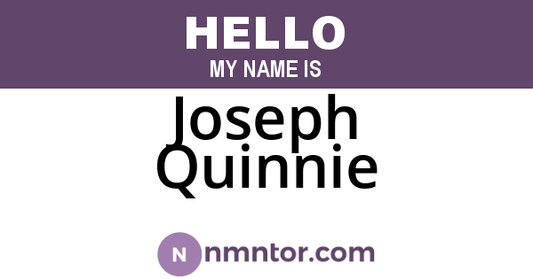 Joseph Quinnie