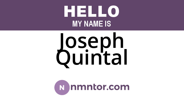 Joseph Quintal