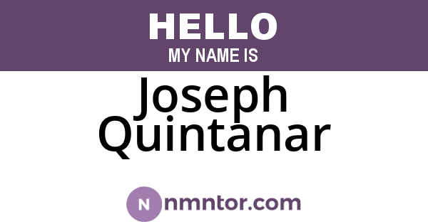 Joseph Quintanar