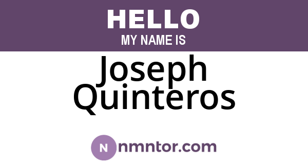 Joseph Quinteros