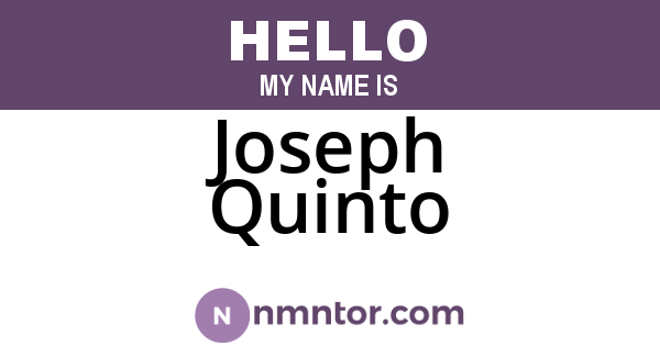 Joseph Quinto