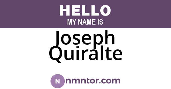 Joseph Quiralte
