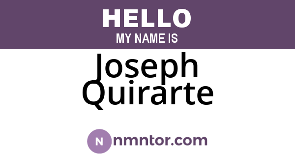 Joseph Quirarte