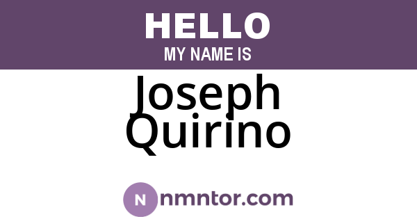 Joseph Quirino
