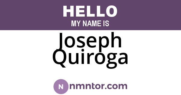 Joseph Quiroga