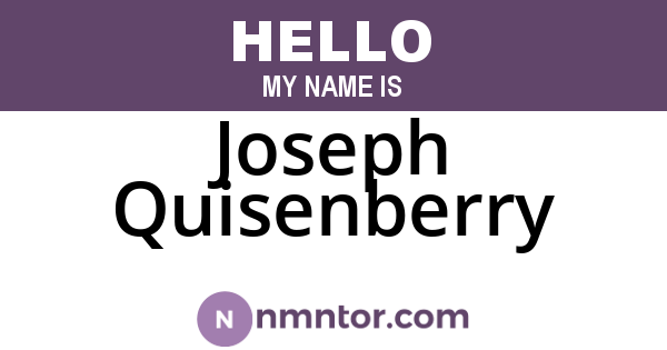 Joseph Quisenberry