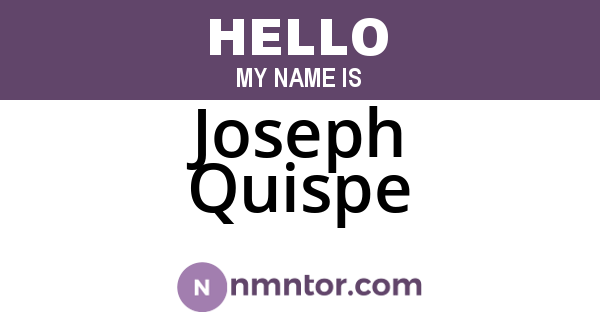 Joseph Quispe