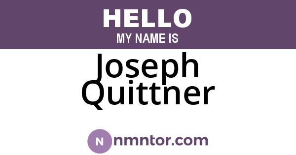 Joseph Quittner