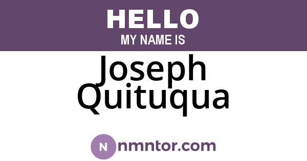 Joseph Quituqua