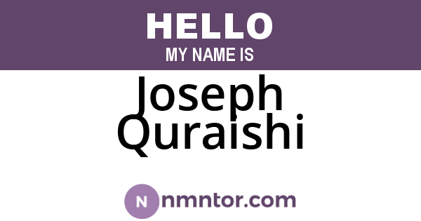 Joseph Quraishi