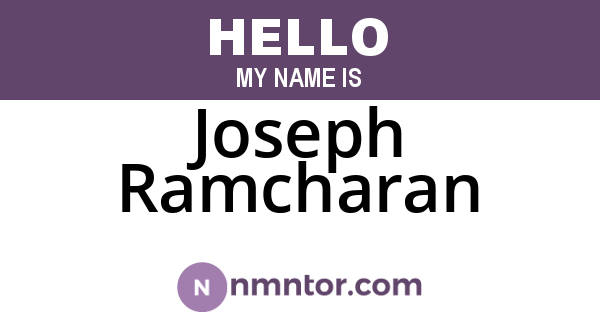 Joseph Ramcharan