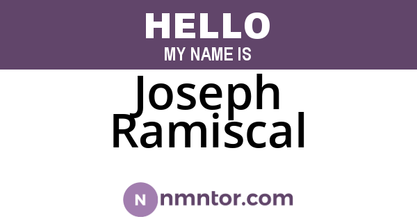 Joseph Ramiscal