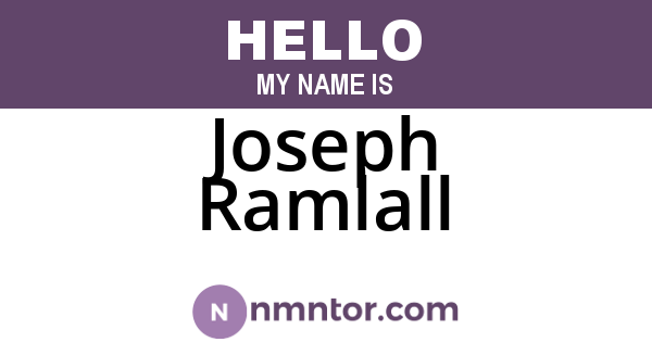 Joseph Ramlall