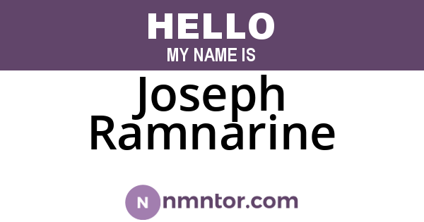 Joseph Ramnarine