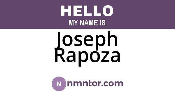 Joseph Rapoza