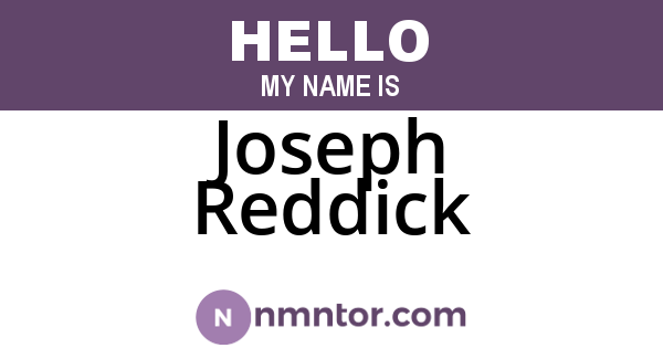 Joseph Reddick