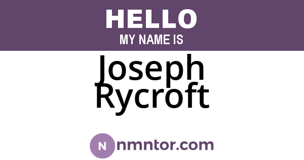 Joseph Rycroft