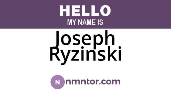 Joseph Ryzinski