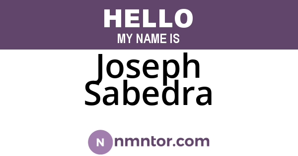 Joseph Sabedra