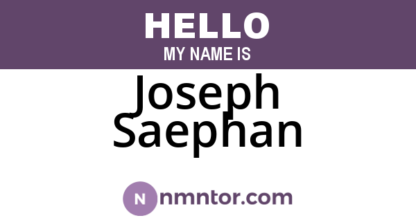 Joseph Saephan