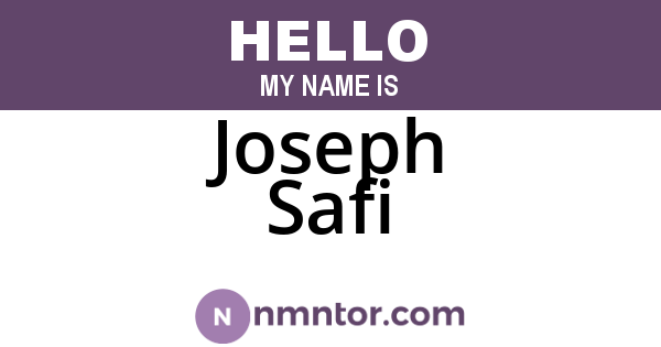 Joseph Safi