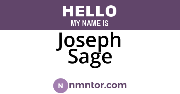 Joseph Sage
