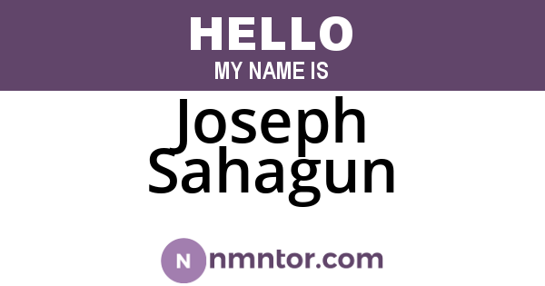 Joseph Sahagun