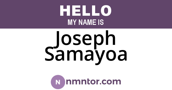 Joseph Samayoa