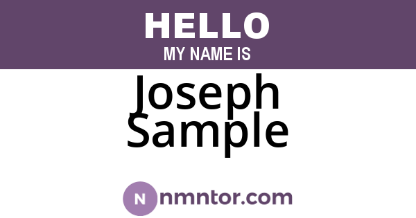 Joseph Sample