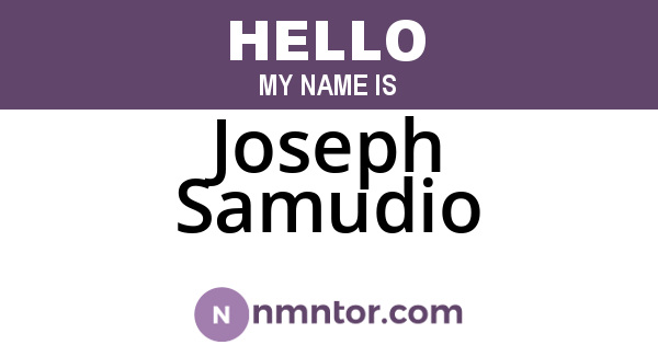Joseph Samudio