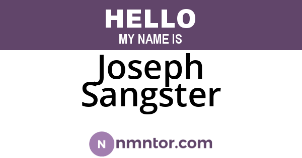 Joseph Sangster