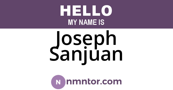 Joseph Sanjuan