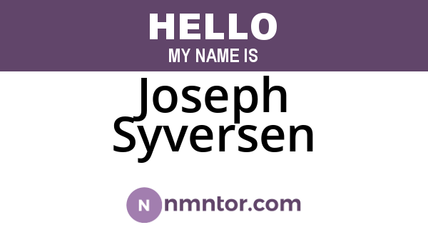 Joseph Syversen