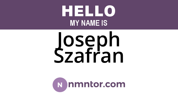 Joseph Szafran