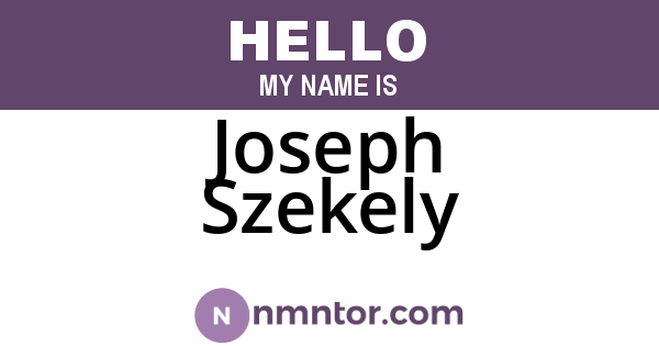 Joseph Szekely
