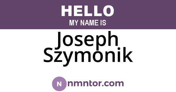 Joseph Szymonik