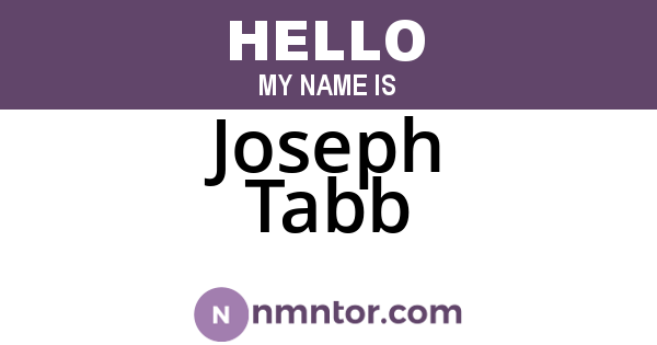 Joseph Tabb
