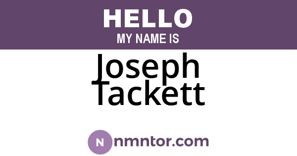 Joseph Tackett