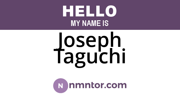 Joseph Taguchi