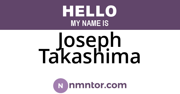 Joseph Takashima