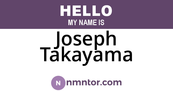 Joseph Takayama