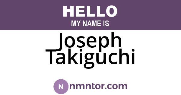 Joseph Takiguchi