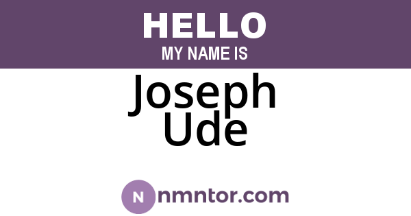 Joseph Ude