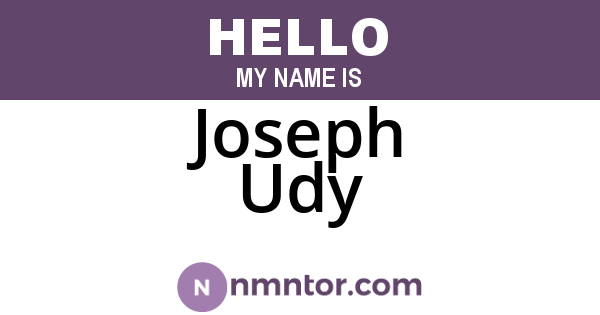 Joseph Udy