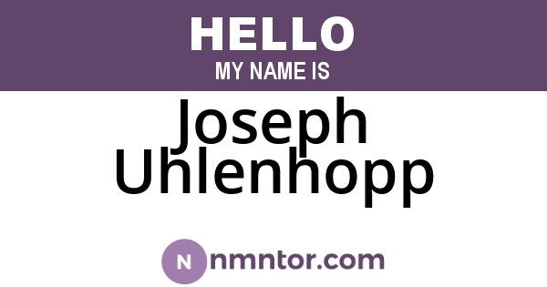 Joseph Uhlenhopp
