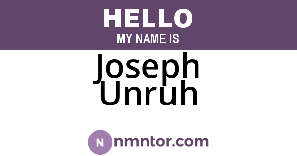 Joseph Unruh