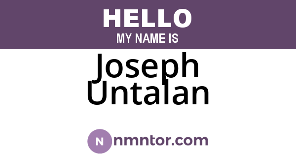 Joseph Untalan